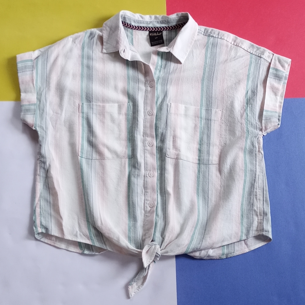 Vintage Women’s Far West Summer Linen Button-Up - Picture 2 of 6
